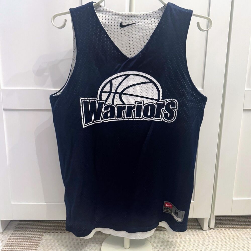 Vintage Nike Golden State Warriors Reversible Practice Jersey #24 Size M 90s